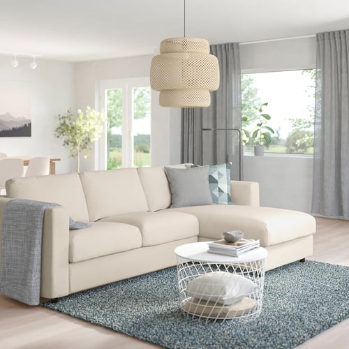 FINNALA Sofa with chaise, Gunnared beige