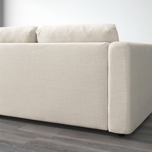 FINNALA Sofa with chaise, Gunnared beige
