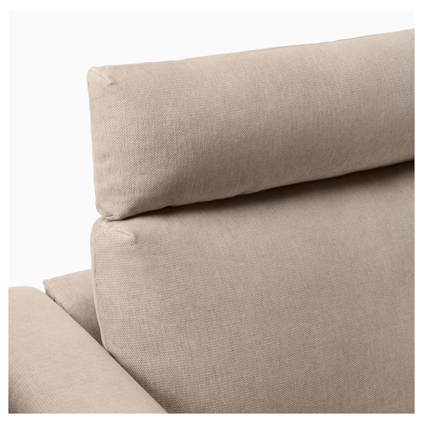 Close-up of FINNALA sectional sofas back and armrest, showing high-quality fabric and clean design.