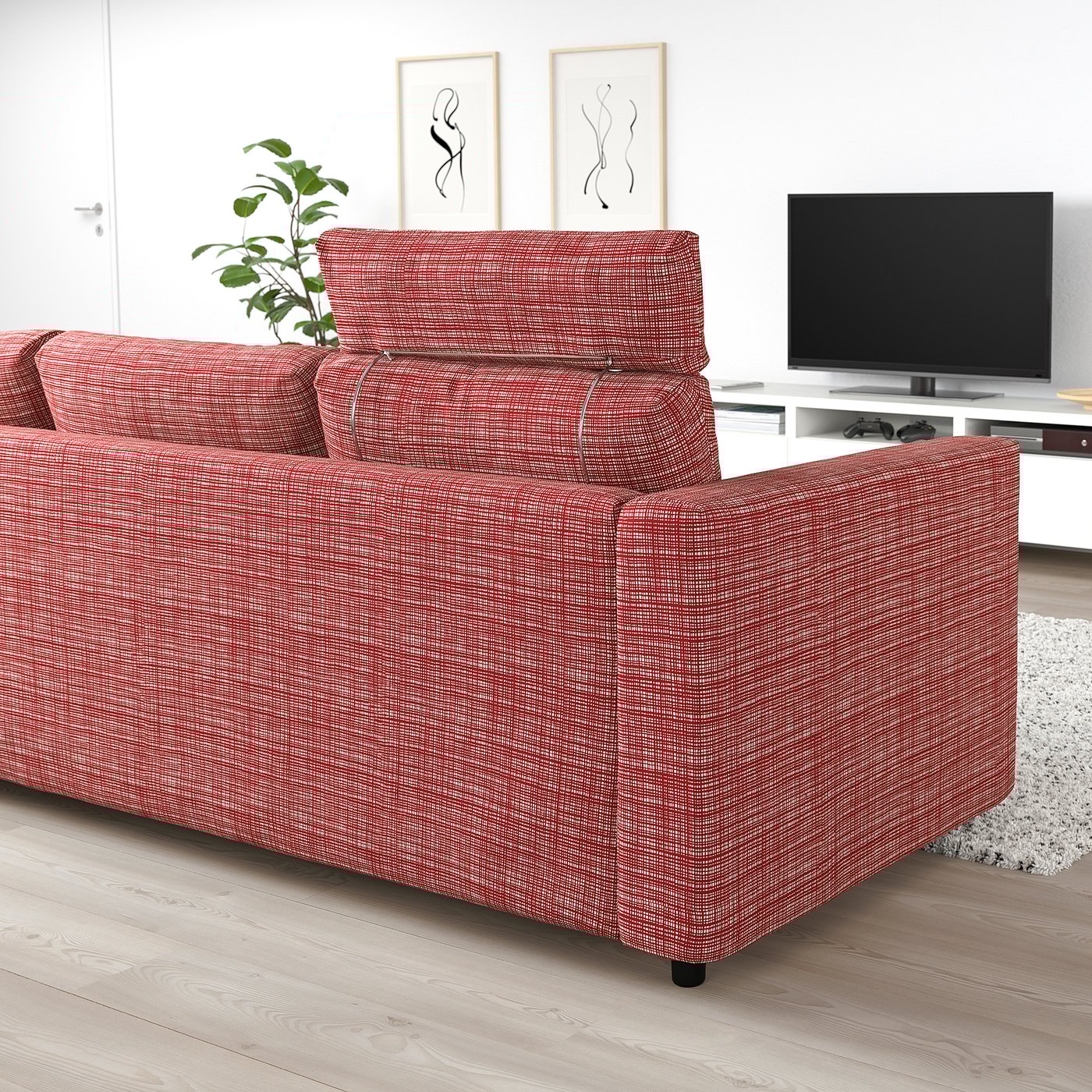 FINNALA sofa, with headrest/Dalstorp multicolor IKEA