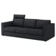 FINNALA Sofa, with headrest/Tallmyra black/gray