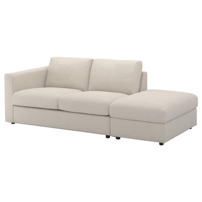 FINNALA sectional sofa, beige, fabric, l-shape, modern.