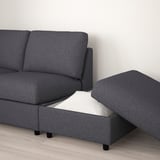 FINNALA Sofa, with open end/Gunnared medium gray