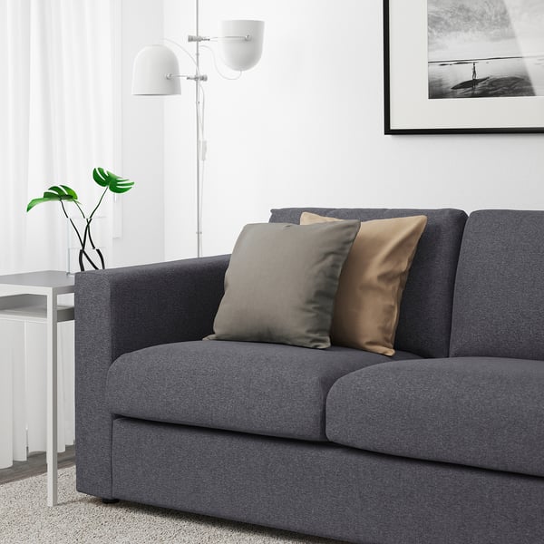 FINNALA Sofa, with open end/Gunnared medium gray