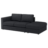 FINNALA Sofa, with open end/Tallmyra black/gray