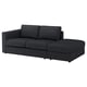 FINNALA Sofa, with open end/Tallmyra black/gray