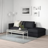 FINNALA Sofa, with open end/Tallmyra black/gray