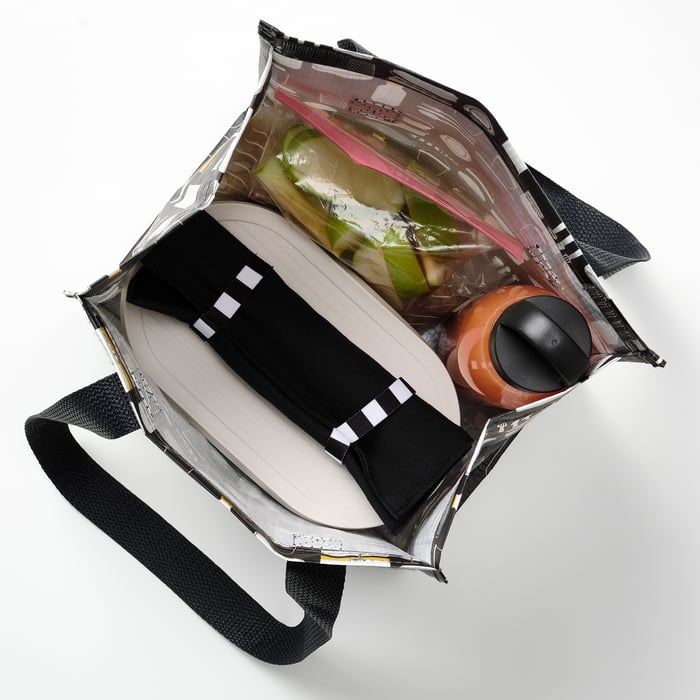 FINSKUREN travel flatware with case, stainless steel/black IKEA