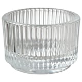 FINSMAK Tealight holder, clear glass, 1 "