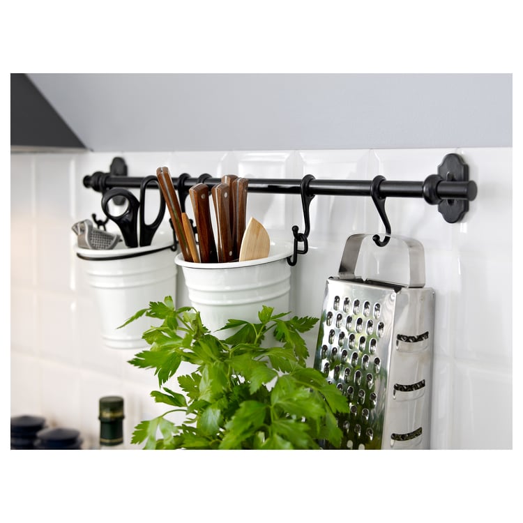 FINTORP Utensil holder, white, black IKEA