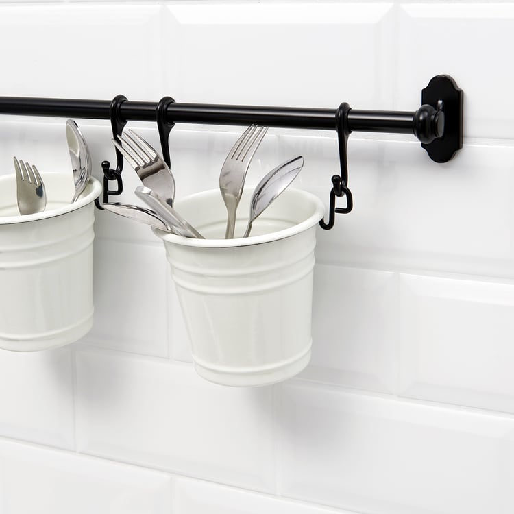 FINTORP Utensil holder, white, black IKEA