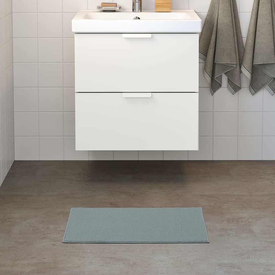 FINTSEN bath mat, gray, 16x24" - IKEA