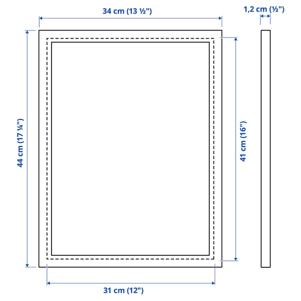 FISKBO Frame, dark gray-blue, 12x16 "