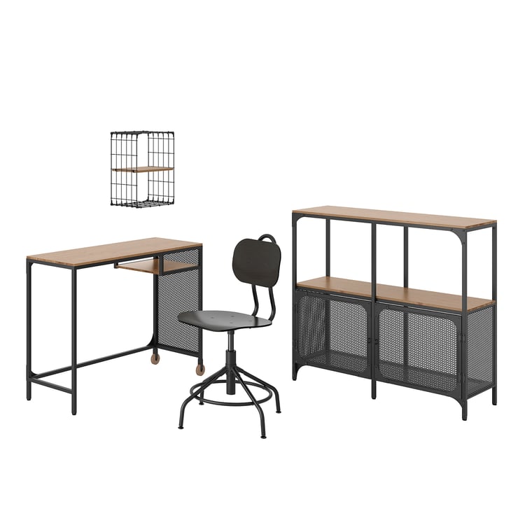 FJÄLLBO/KULLABERG / GULLHULT Desk and storage combination, and swivel