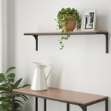 FJÄLLBO Wall shelf, black, 39 3/4x7 7/8 "