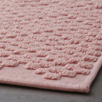 FJÄLLKATTFOT Bath mat, pale pink, 20x31 "