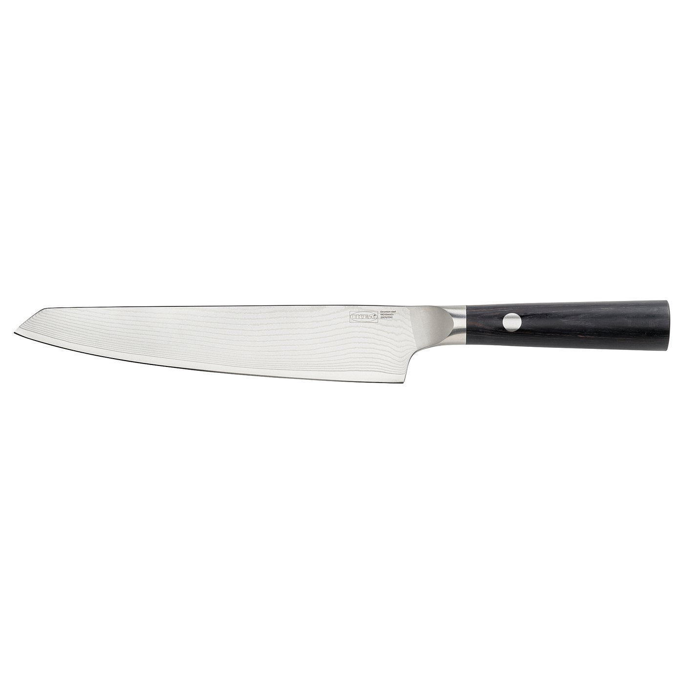 FJÄLLRÖDING chef's knife, Damascus steel/black, 9