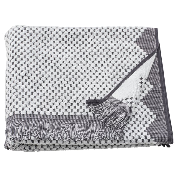 HIMLEÅN Bath towel, dark gray/mélange, 28x55 - IKEA