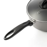 FJÄRSING Saucepan with lid, gray, 8 "