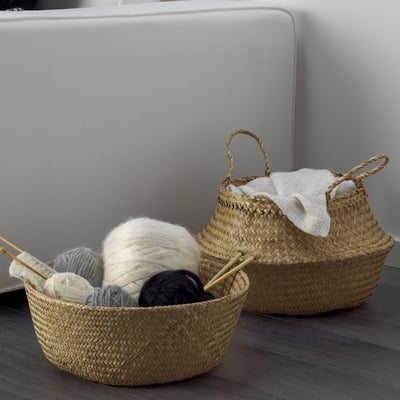FLÅDIS Basket, seagrass, 9 7/8 "