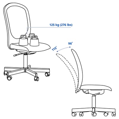 FLINTAN Office chair, black