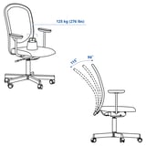 FLINTAN Office chair with armrests, beige