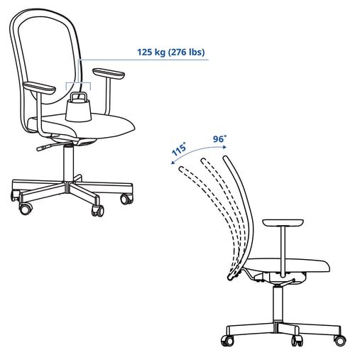 Illustration with measurements for the product: FLINTAN.