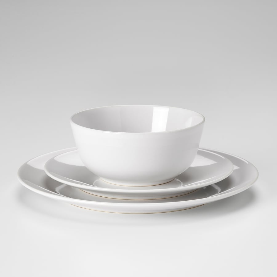 FLITIGHET 18piece dinnerware set, white IKEA