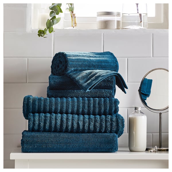 Flodalen Bath Towel Dark Blue Ikea