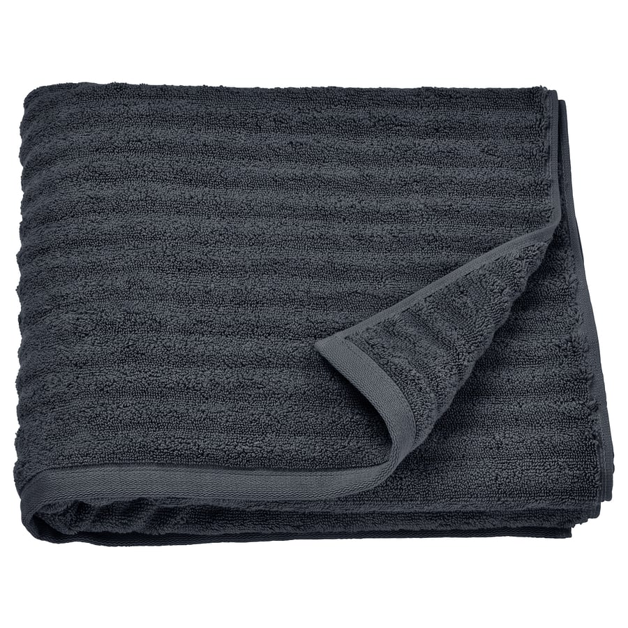 FLODALEN Bath towel, dark gray28x55 "