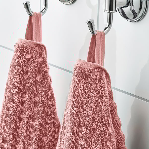 FLODALEN Hand towel, light pink, 20x39" IKEA