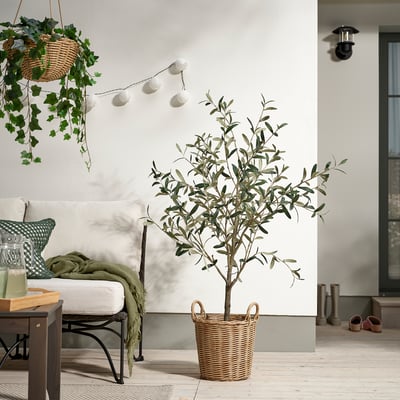 FLODBJÖRK Plant pot, indoor/outdoor light gray-brown, 9 ½ "