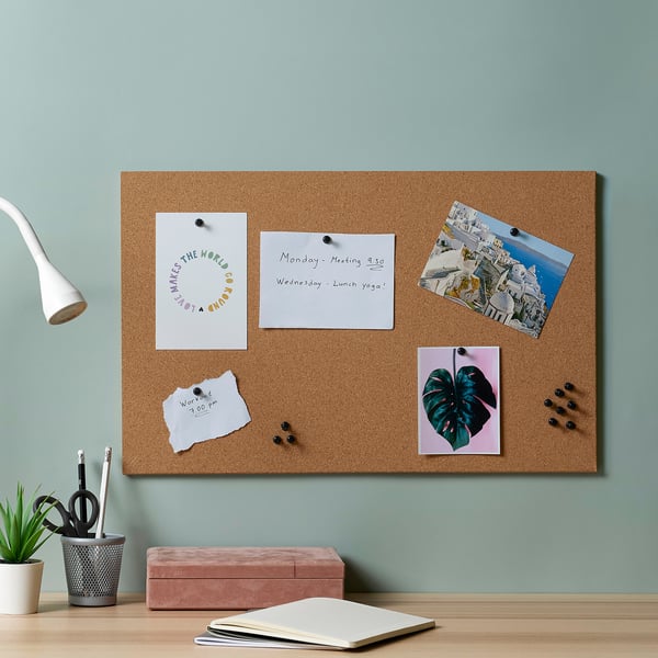 FLÖNSA Memo board with pins, cork, 20 ½x13 - IKEA