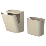 FLORSJÖN Trash can, beige, 1 gallon