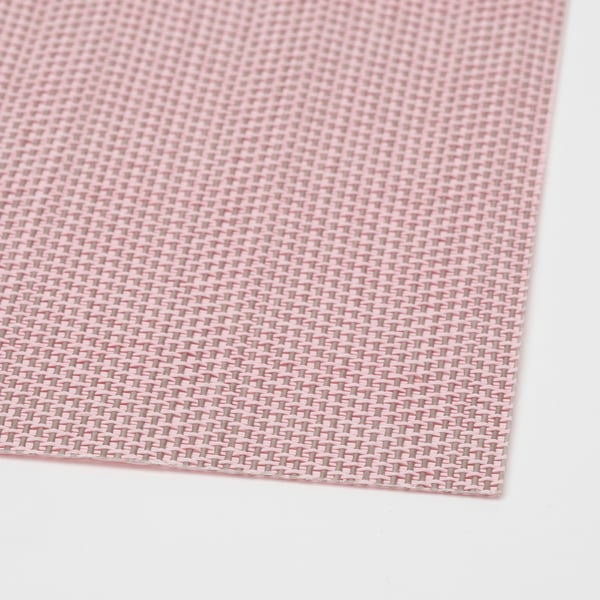 FLYGFISK Place mat, light pink, 15x12 "