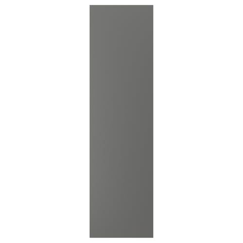 Grey rectangular panel, part of IKEAs FÖRBÄTTRA line, made from particleboard with plastic edging and foil.