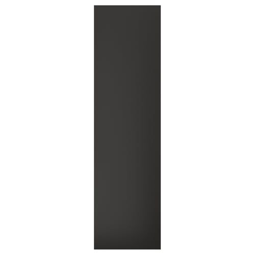 Black kitchen cover panel, rectangular, smooth texture.