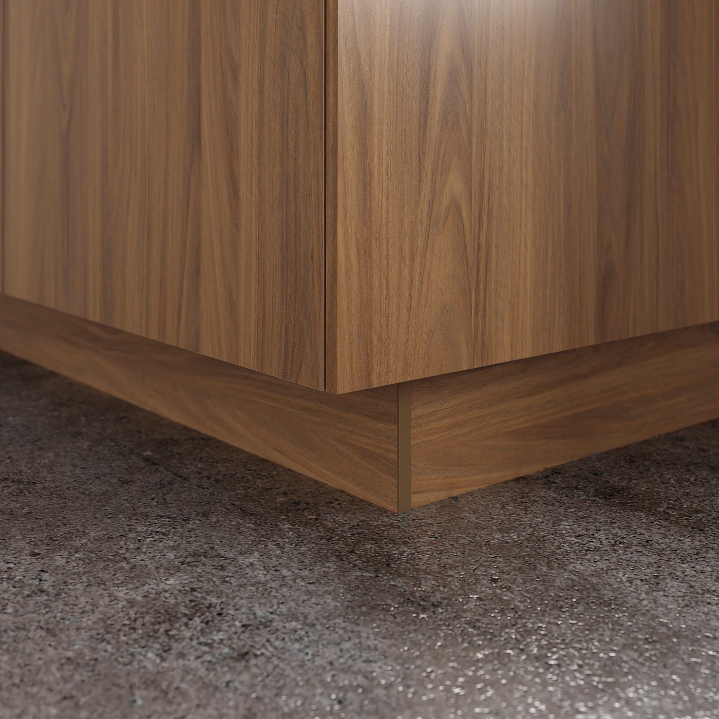 FÖRBÄTTRA toekick, brown walnut effect, 84x41/2