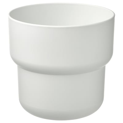 FÖRENLIG Plant pot, indoor/outdoor white, 7 ½ "