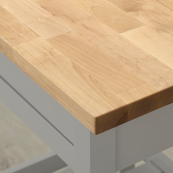 FÖRHÖJA kitchen cart, birch/gray, 207/8x167/8" IKEA