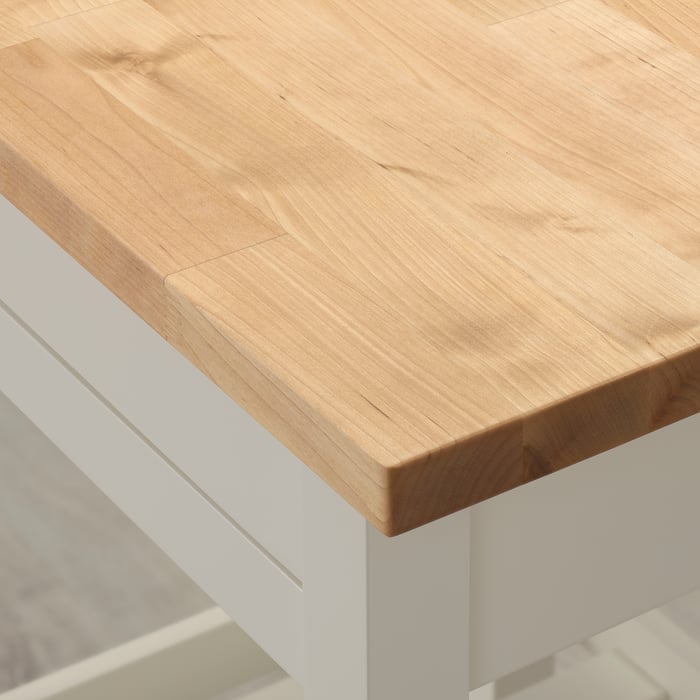 FÖRHÖJA kitchen cart, birch/white, 207/8x167/8" IKEA