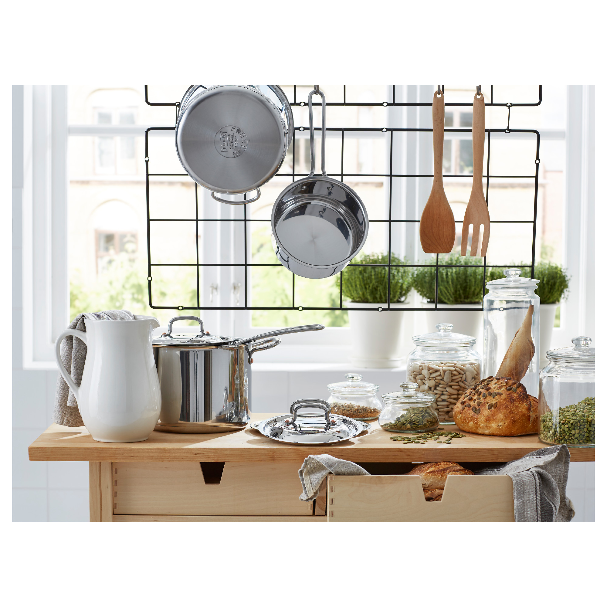 FÖRHÖJA Kitchen cart, birch IKEA