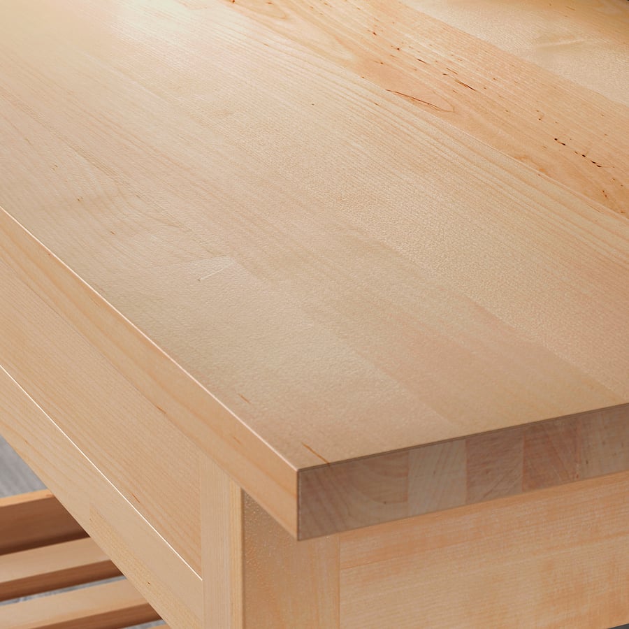 FÖRHÖJA kitchen cart, birch, 393/8x167/8" IKEA