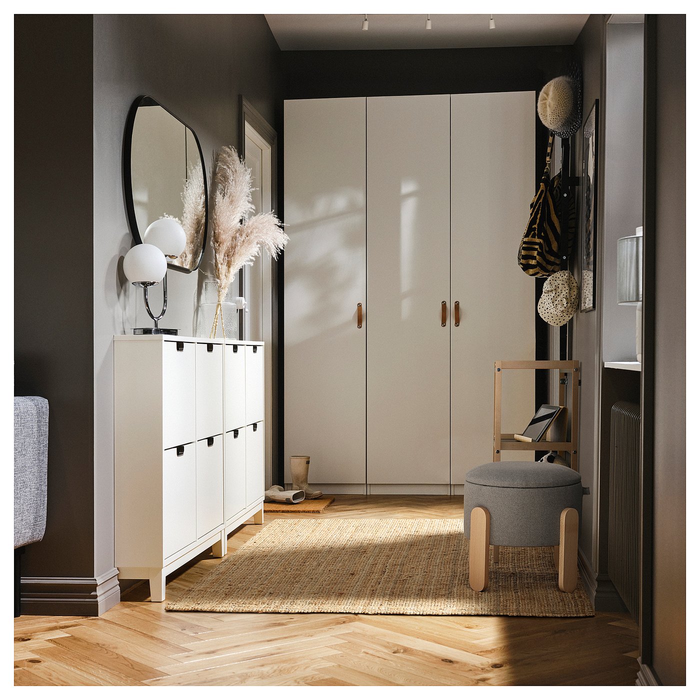 FÖRLUNDA pouf, with storage/Tonerud gray - IKEA
