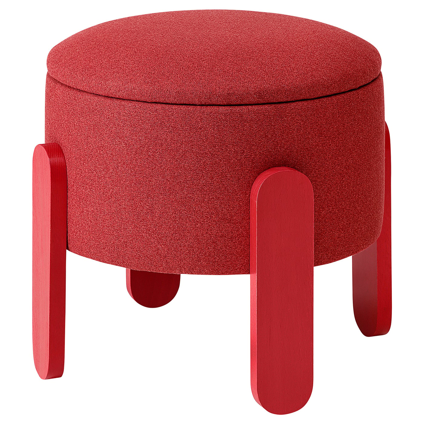 FÖRLUNDA pouf, with storage/Tonerud red - IKEA