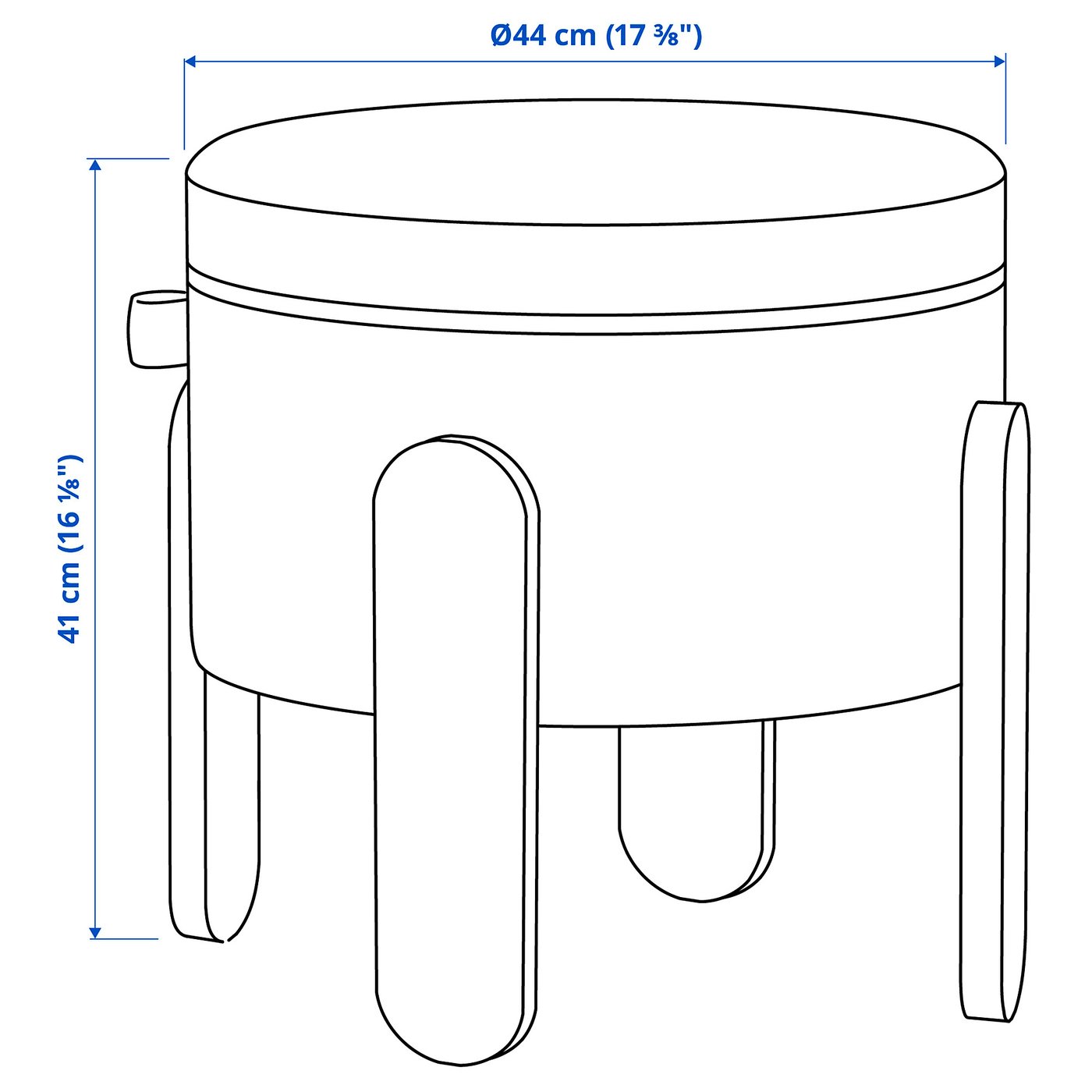 FÖRLUNDA pouffe, with storage/Tonerud gray - IKEA US