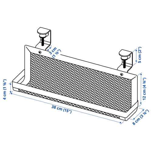 FÖRSÄSONG Cable management tray, white, 15 "