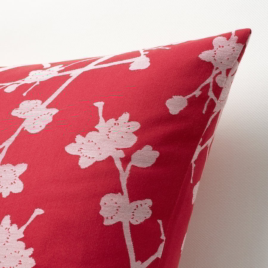 FÖSSTA Cushion cover, red plum blossom, 23x16" IKEA