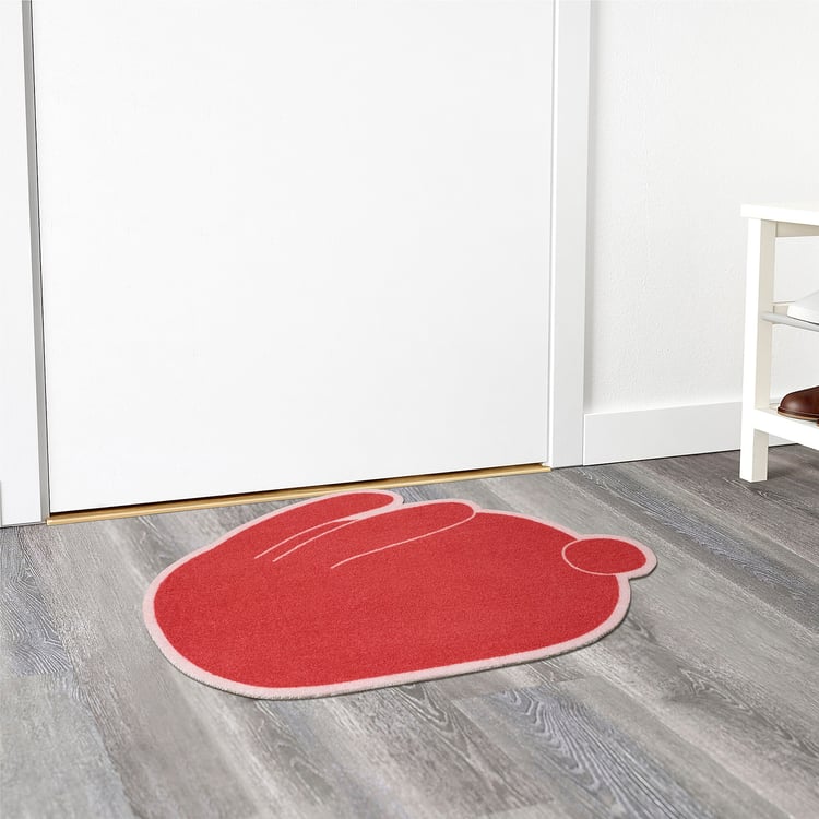 FÖSSTA Door mat, red rabbit, 1'8"x2'4" IKEA