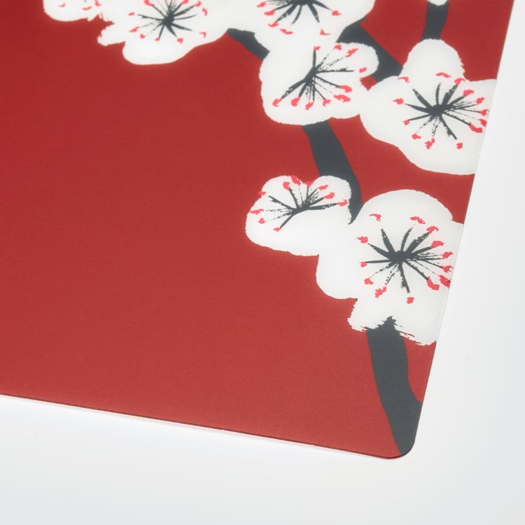 FÖSSTA Place mat, red plum blossom, 18x14" IKEA